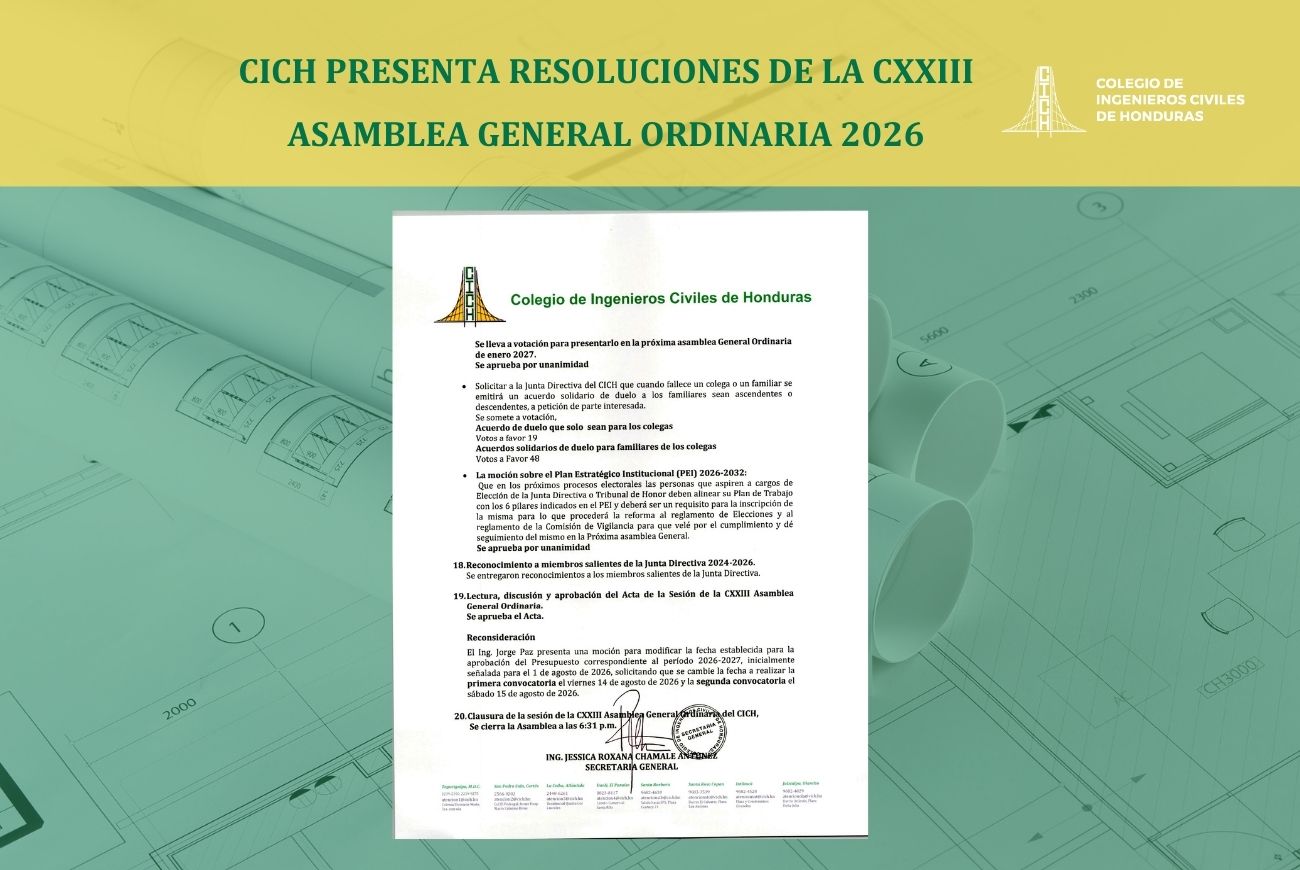 CICH presenta resoluciones de la CXXIII Asamblea General Ordinaria 2026